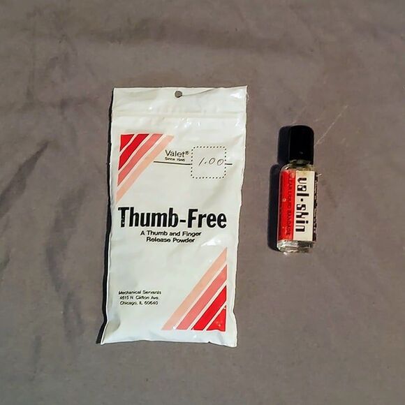 Vintage Bowling Thumb and Finger Release Powder - Liquid Bandage Bottle - Picture 3 of 9